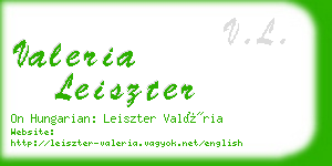 valeria leiszter business card